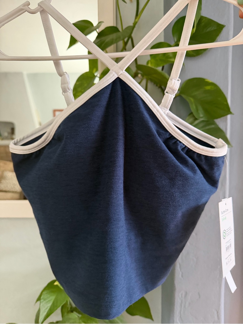 Athletic Works Navy and White Crossback Tank